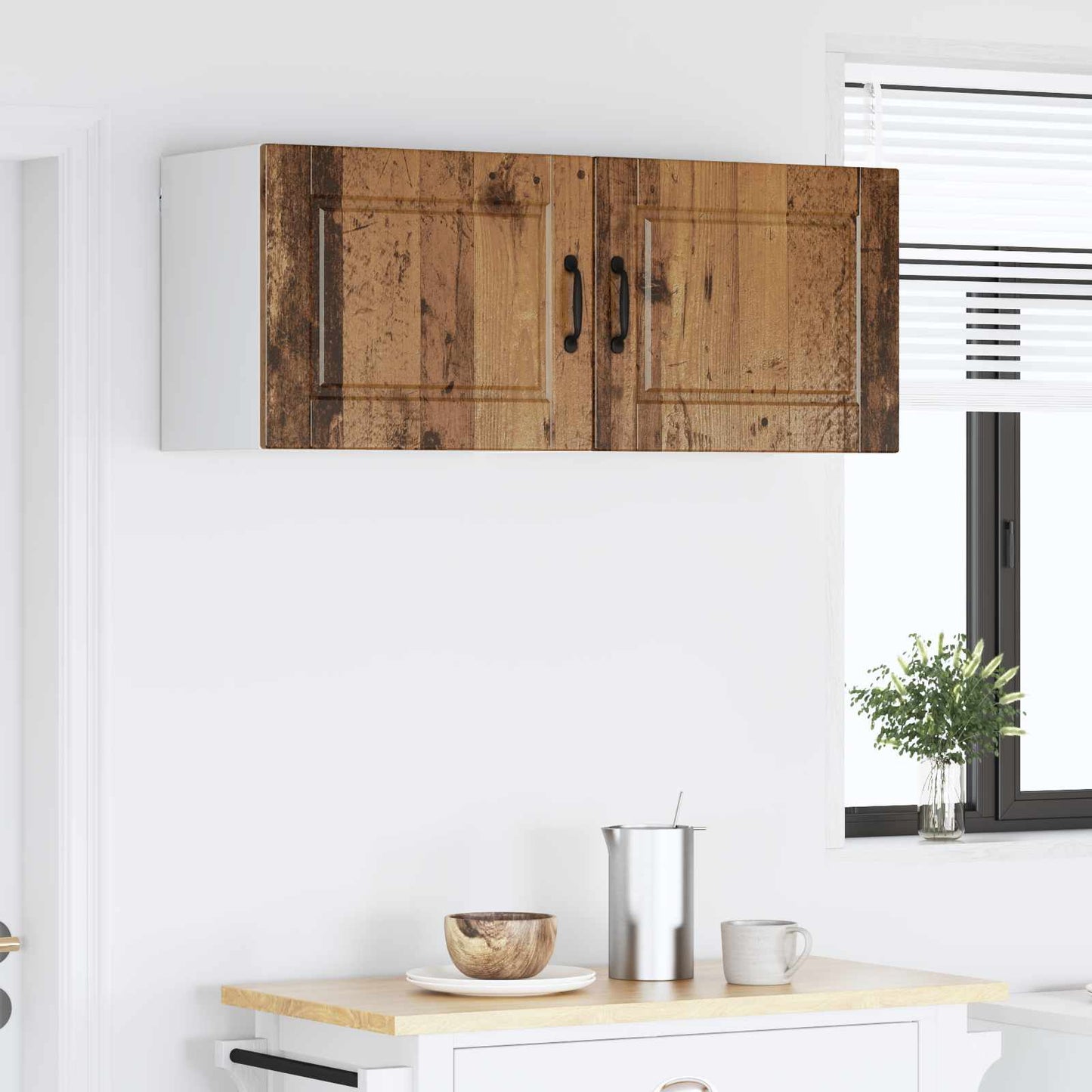 vidaXL Wall Cabinet PORTO 2 pcs Old Wood 50 x 31 x 40 cm