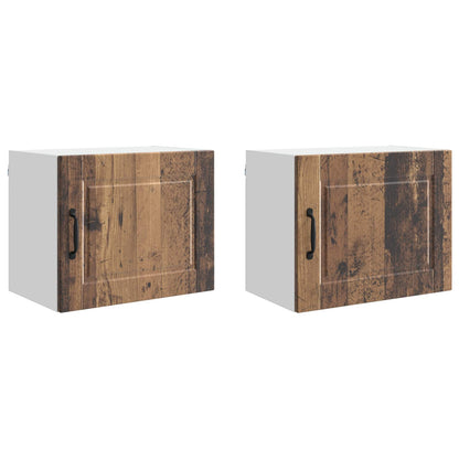 vidaXL Wall Cabinet PORTO 2 pcs Old Wood 50 x 31 x 40 cm