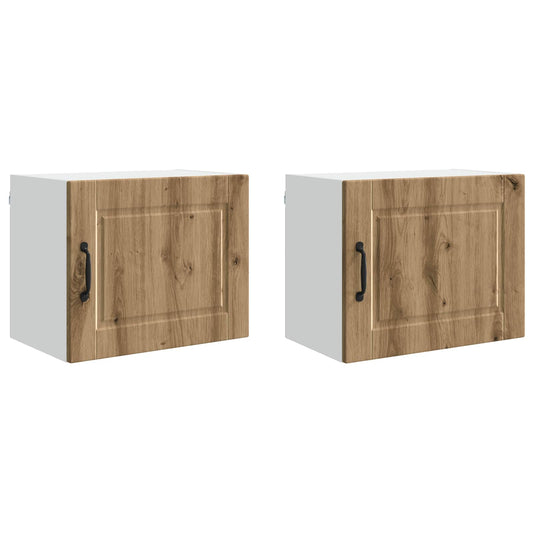 vidaXL Wall Cabinet PORTO 2 pcs Artisan Oak 50 x 31 x 40 cm