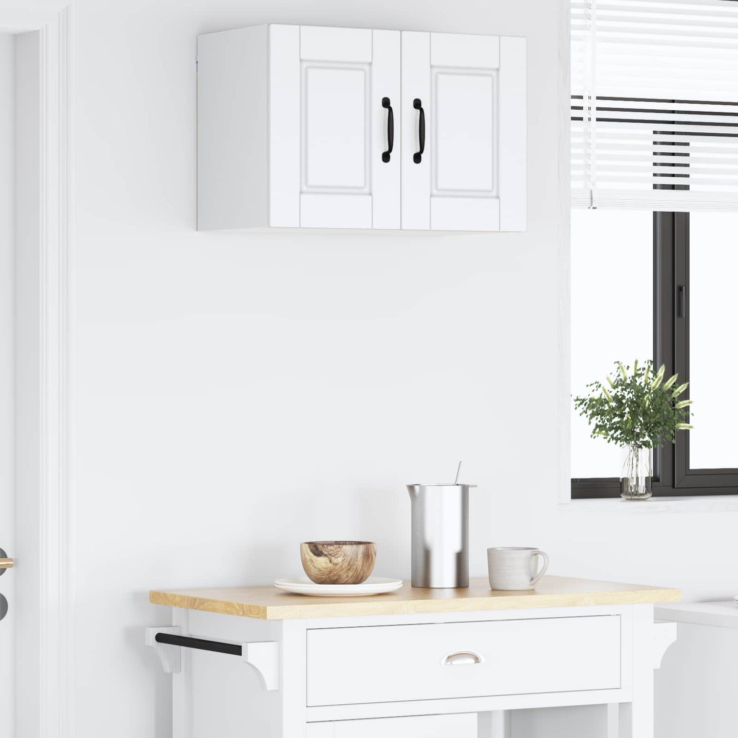 vidaXL Wall Cabinet PORTO White 60 x 31 x 40 cm Engineered Wood