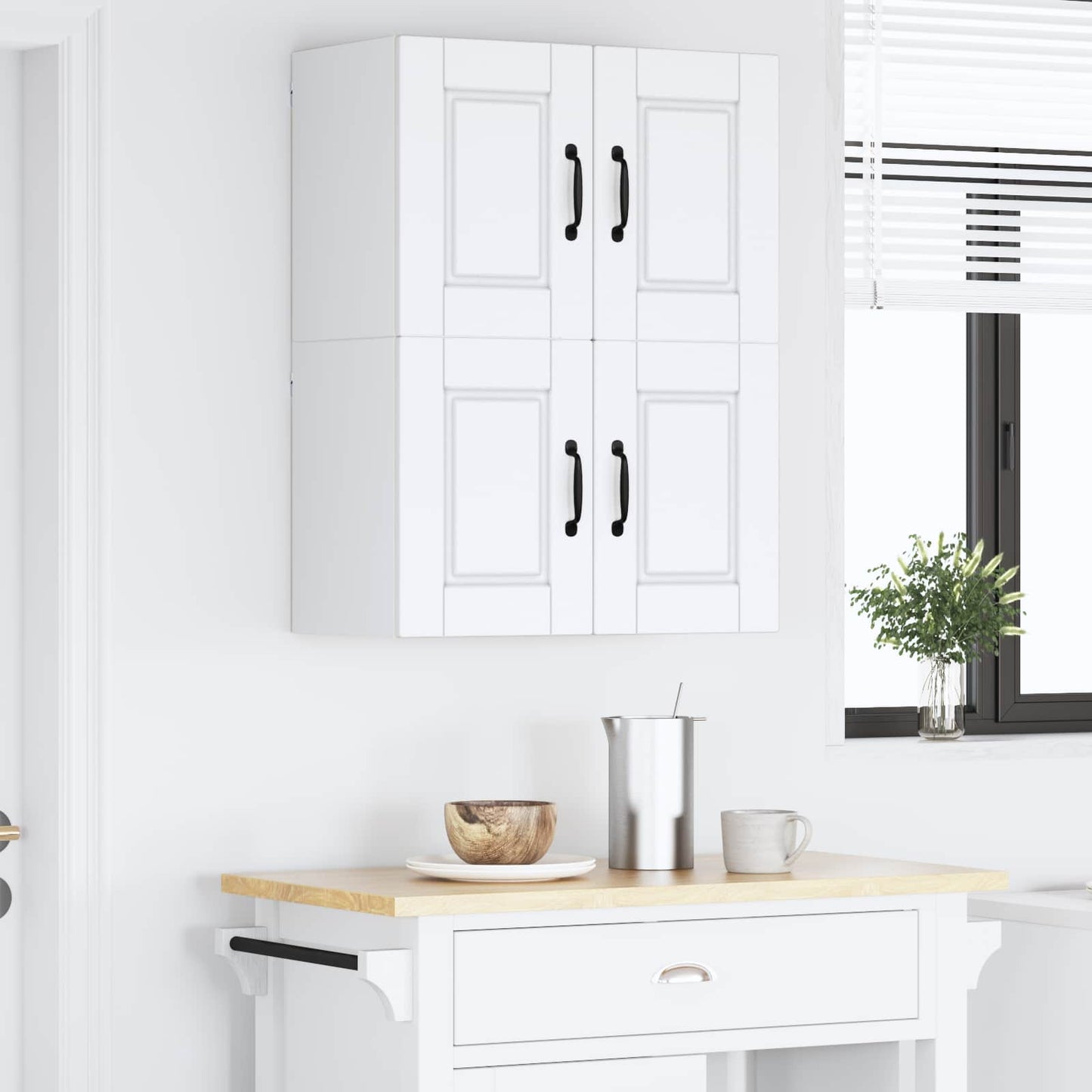 vidaXL Wall Cabinet PORTO 2 pcs White 60 x 31 x 40 cm Engineered Wood