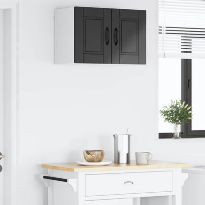 vidaXL Wall Cabinet PORTO Black 60 x 31 x 40 cm Engineered Wood