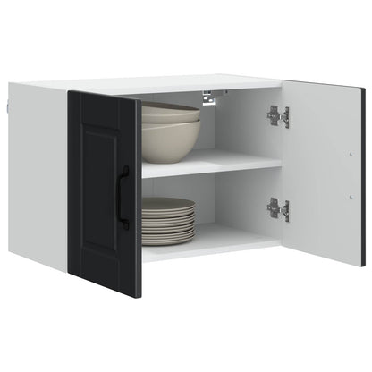 vidaXL Wall Cabinet PORTO Black 60 x 31 x 40 cm Engineered Wood