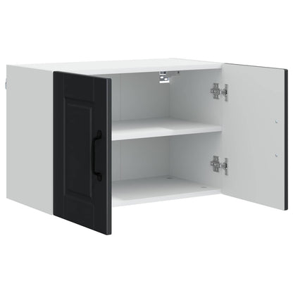 vidaXL Wall Cabinet PORTO 2 pcs Black 60 x 31 x 40 cm Engineered Wood