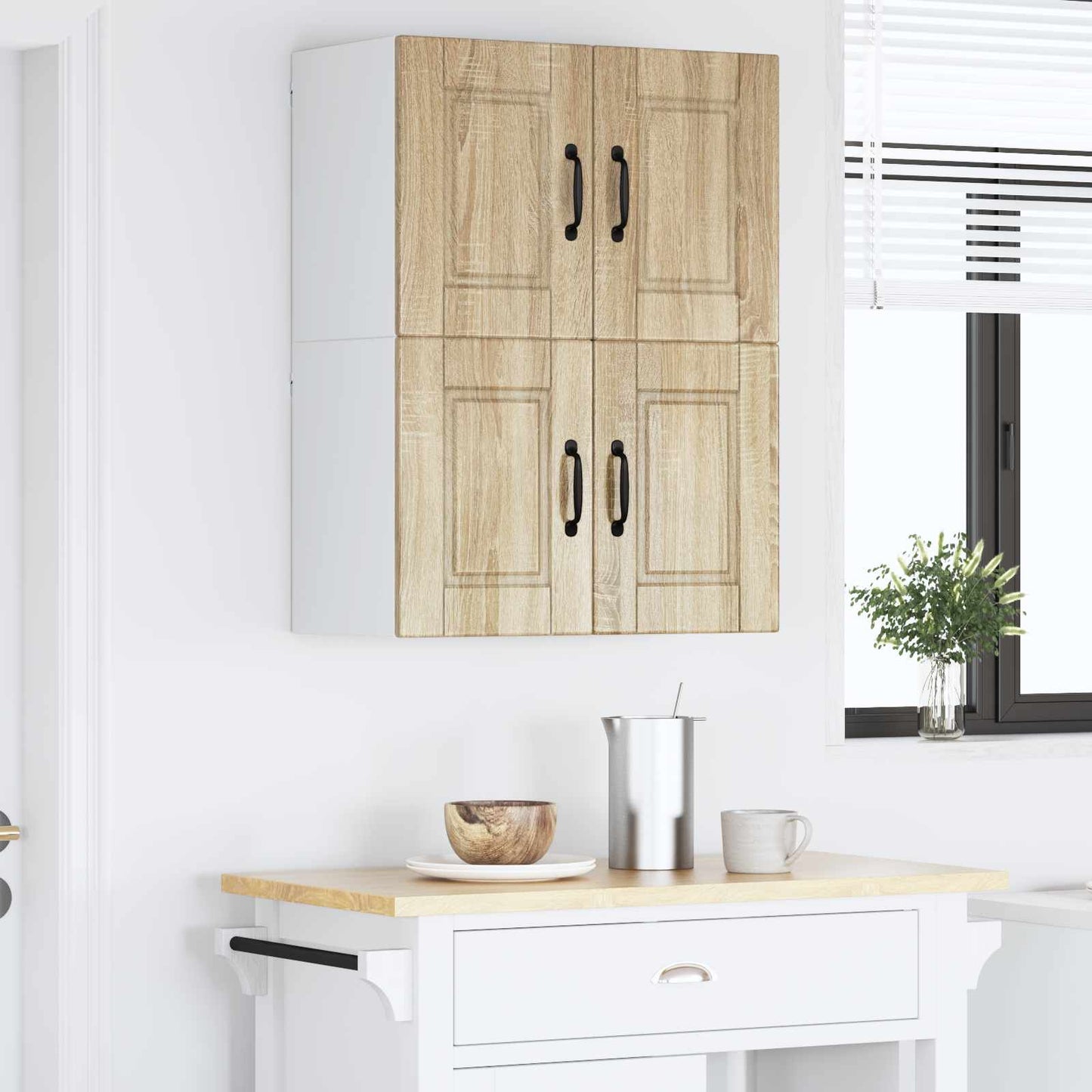 vidaXL Wall Cabinet PORTO 2 pcs Sonoma Oak 60 x 31 x 40 cm