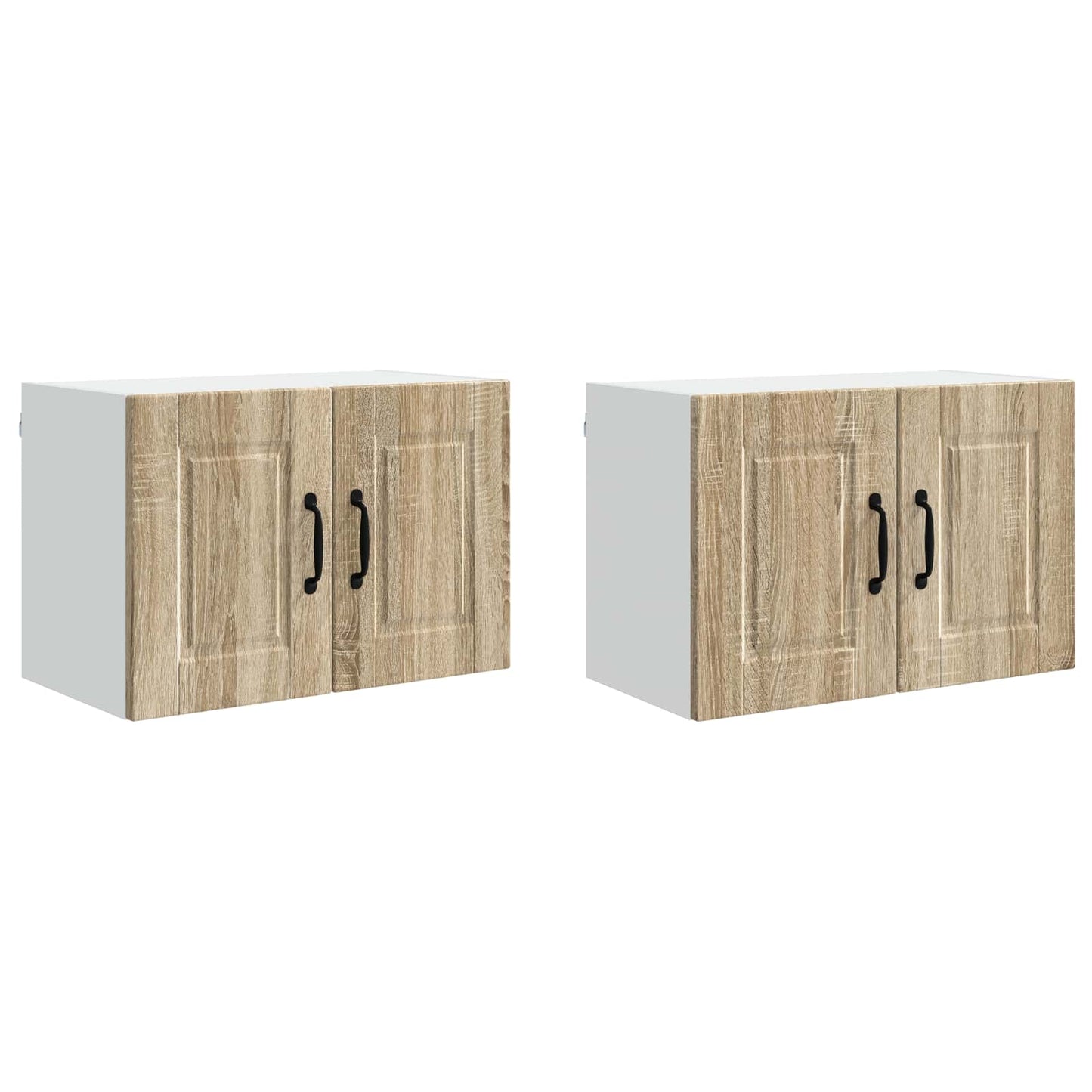 vidaXL Wall Cabinet PORTO 2 pcs Sonoma Oak 60 x 31 x 40 cm