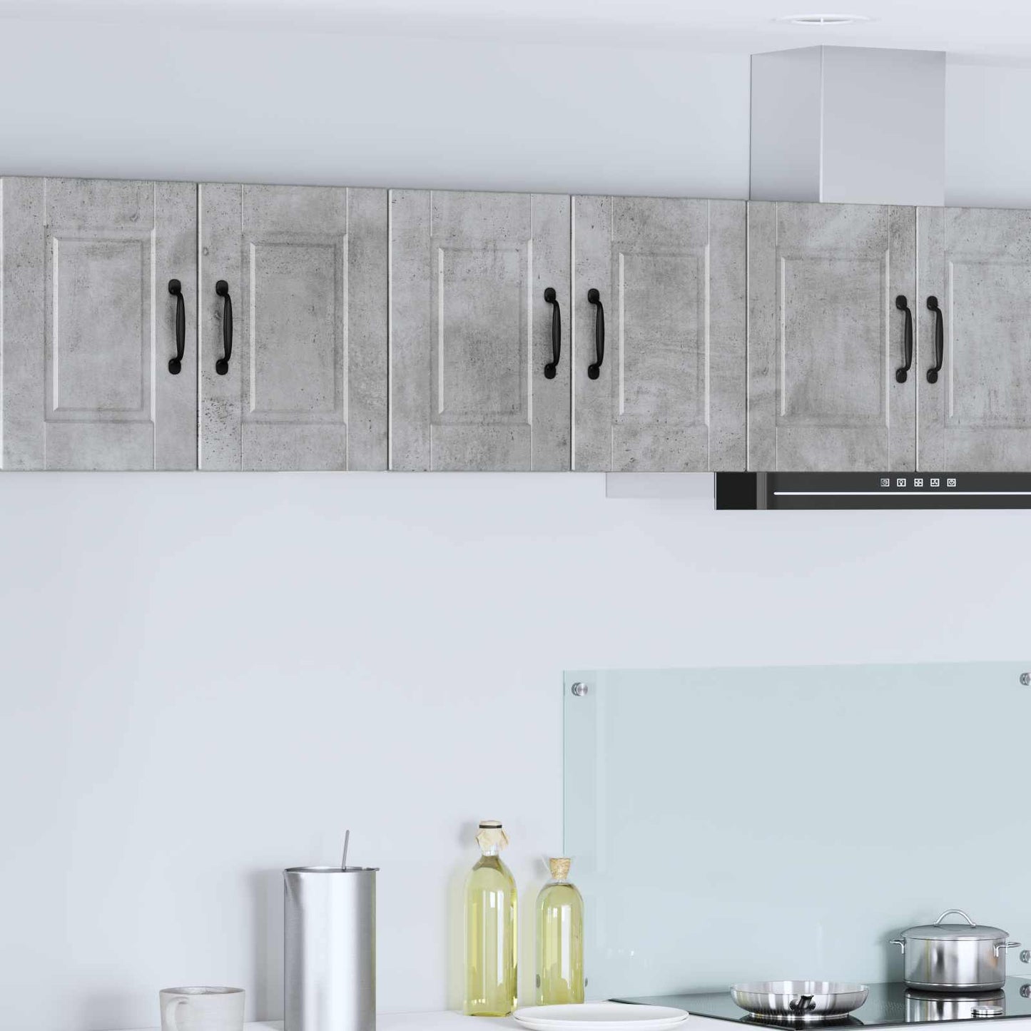 vidaXL Wall Cabinet PORTO 2 pcs Concrete Grey 60 x 31 x 40 cm