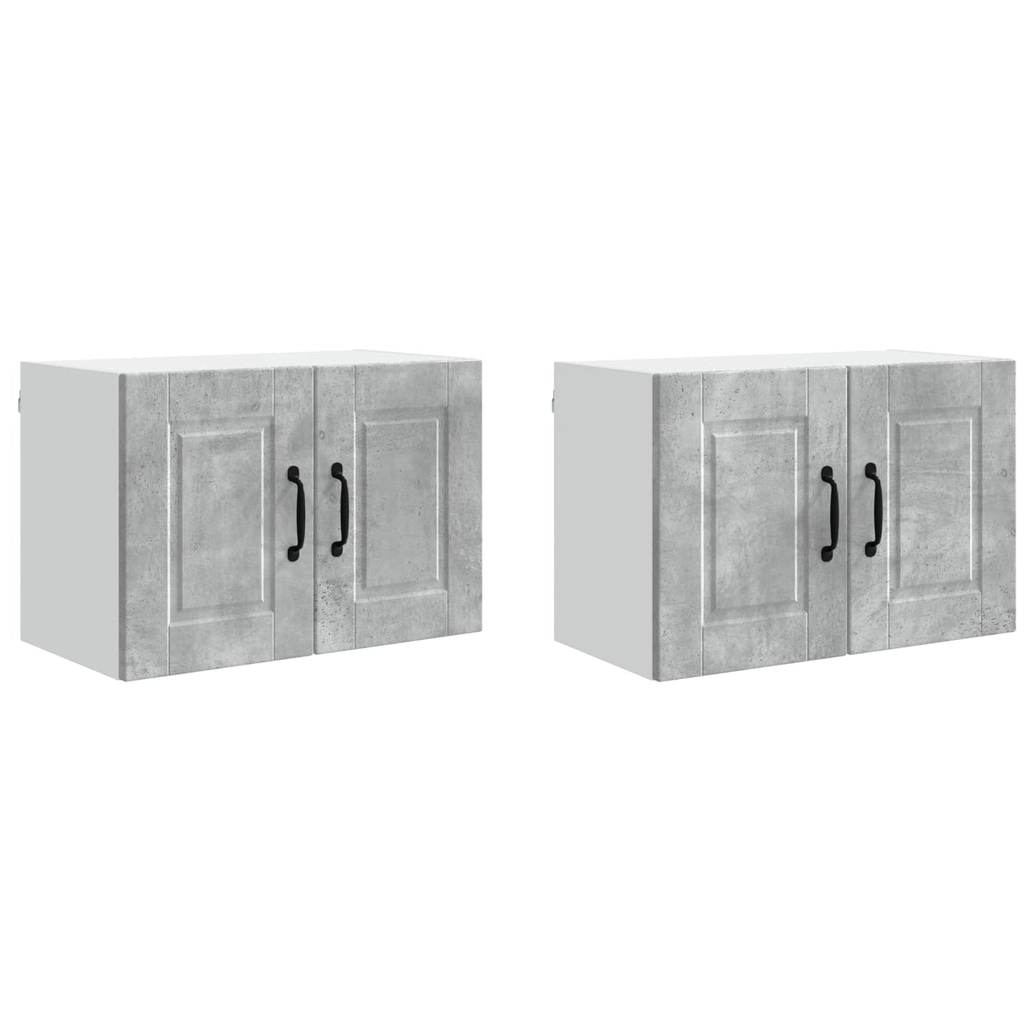 vidaXL Wall Cabinet PORTO 2 pcs Concrete Grey 60 x 31 x 40 cm