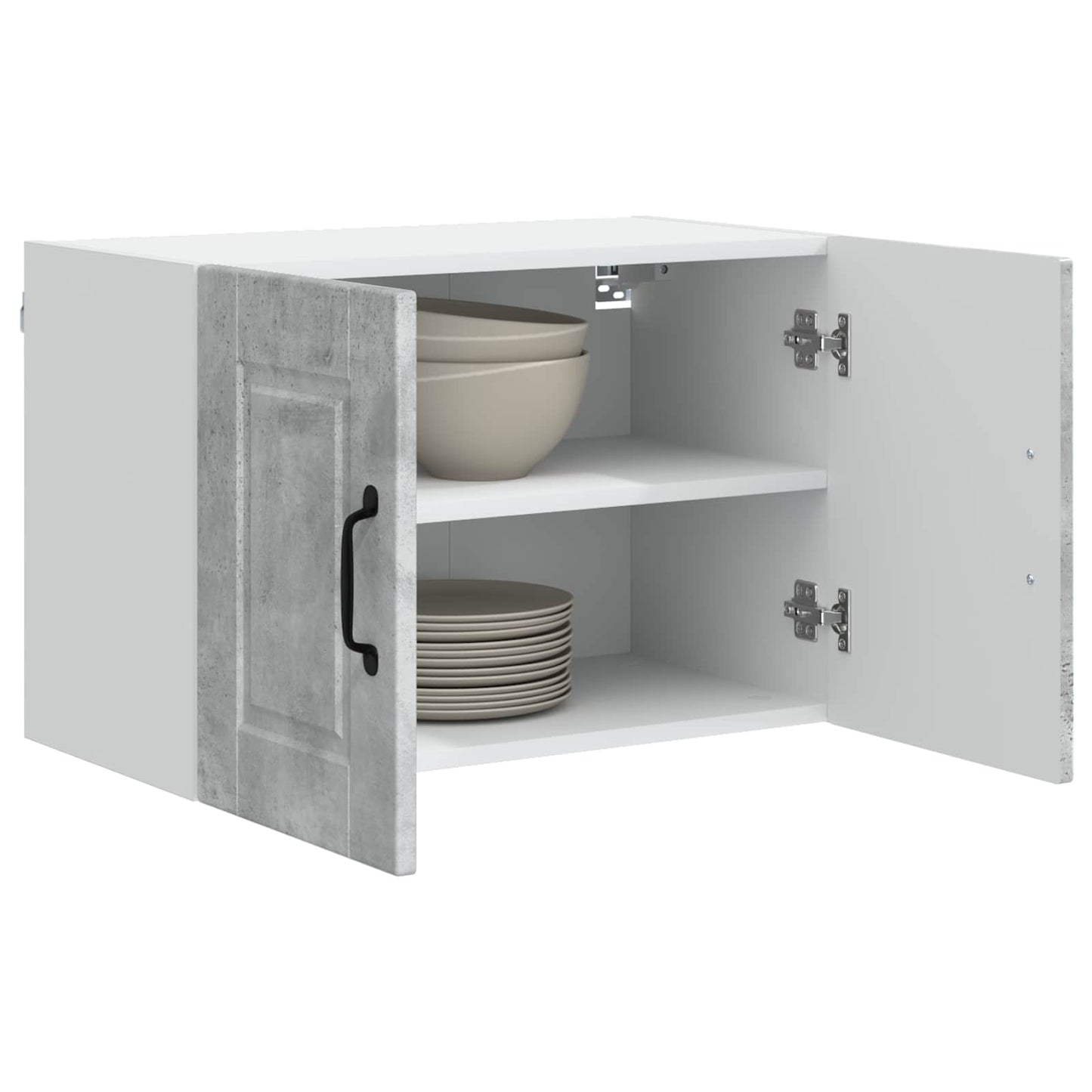 vidaXL Wall Cabinet PORTO 2 pcs Concrete Grey 60 x 31 x 40 cm