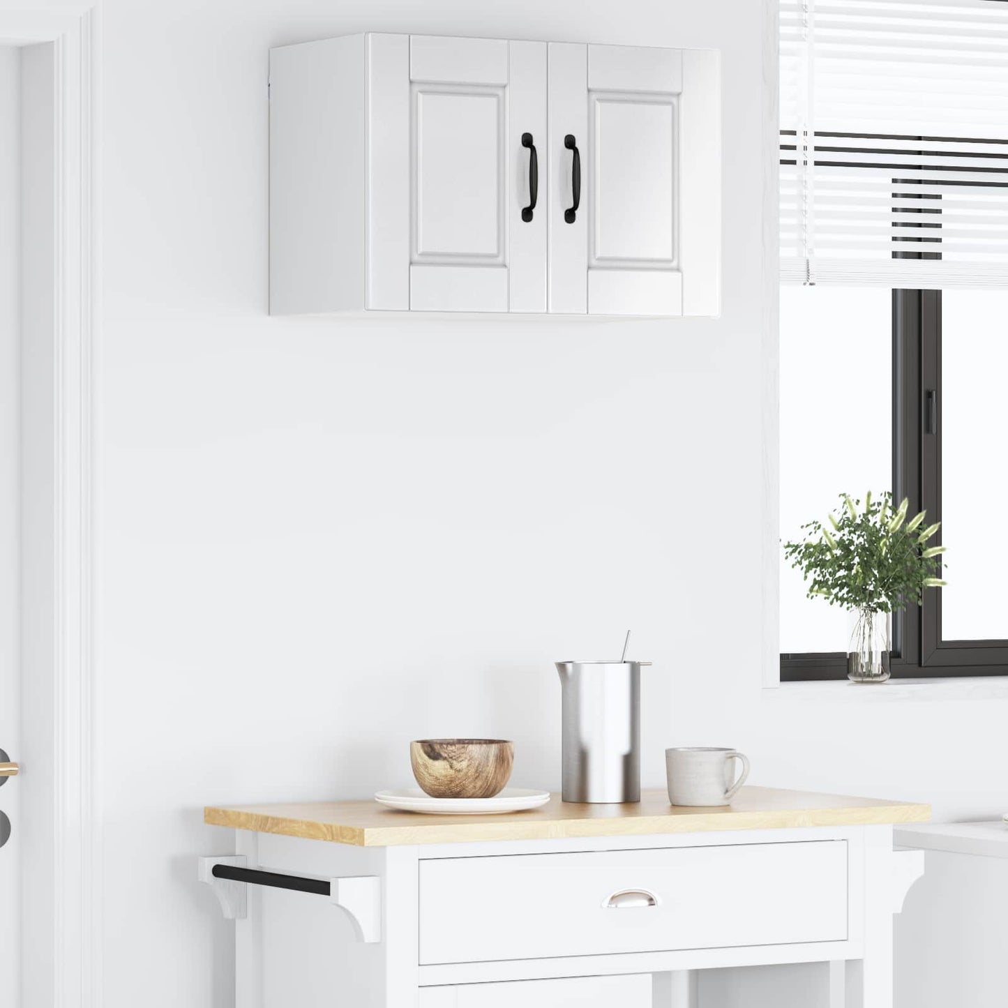 vidaXL Wall Cabinet PORTO High Gloss White 60 x 31 x 40 cm