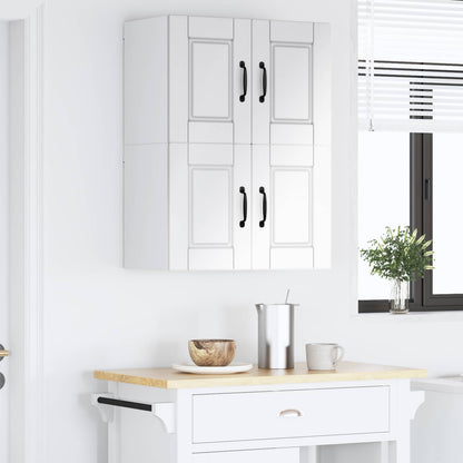 vidaXL Wall Cabinet PORTO 2 pcs High Gloss White 60 x 31 x 40 cm