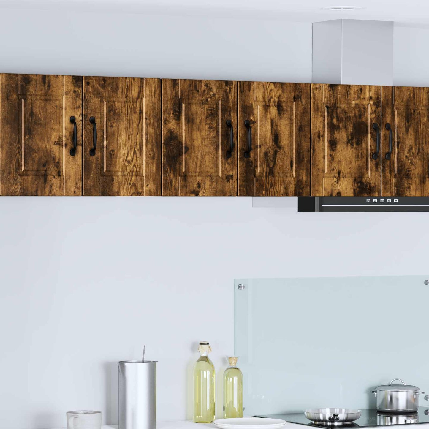 vidaXL Wall Cabinet PORTO Smoked Oak 60 x 31 x 40 cm Engineered Wood