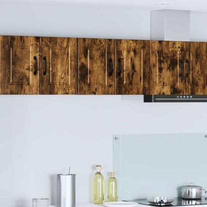 vidaXL Wall Cabinet PORTO Smoked Oak 60 x 31 x 40 cm Engineered Wood