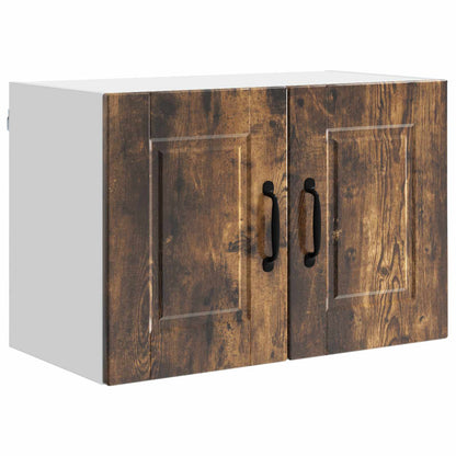vidaXL Wall Cabinet PORTO Smoked Oak 60 x 31 x 40 cm Engineered Wood