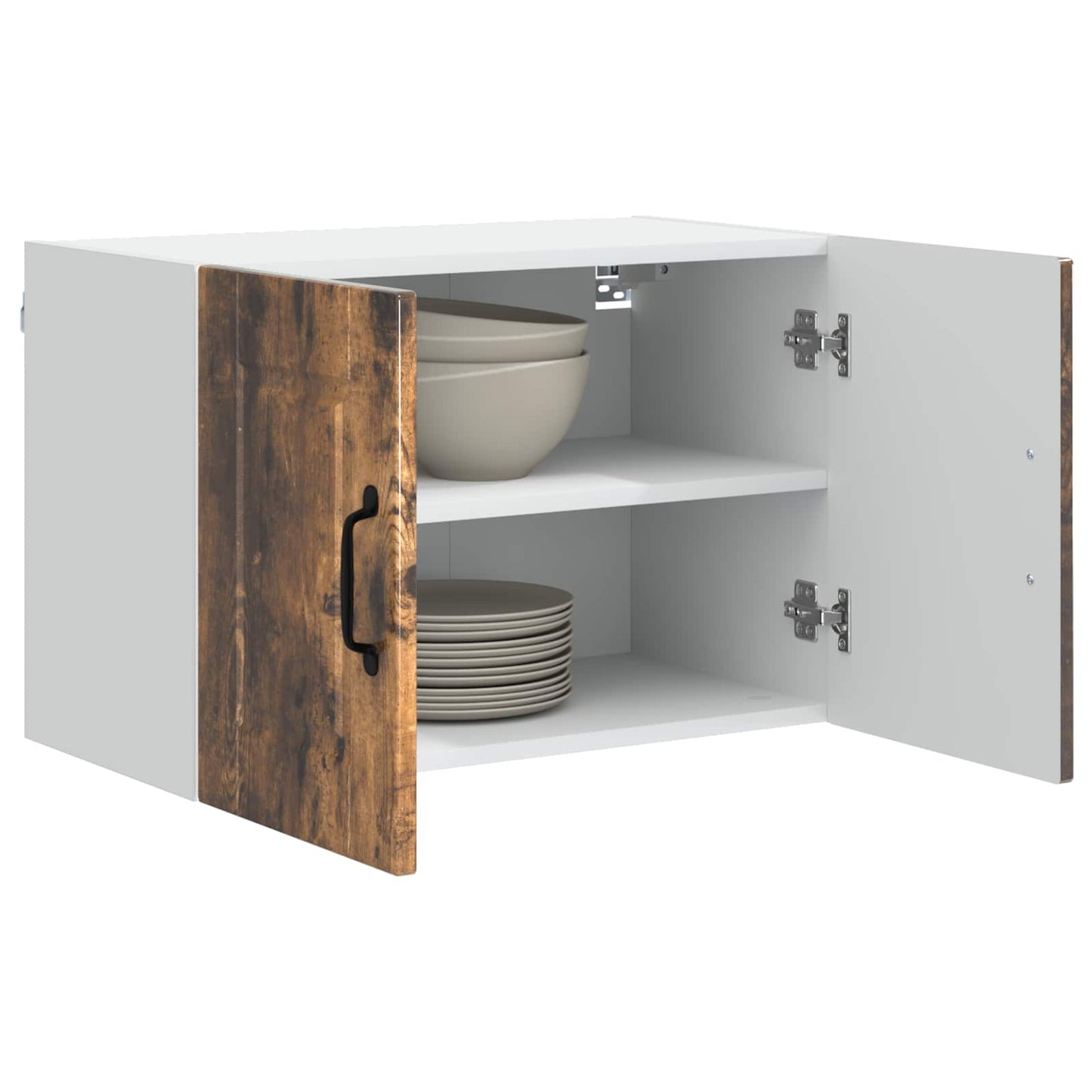 vidaXL Wall Cabinet PORTO Smoked Oak 60 x 31 x 40 cm Engineered Wood