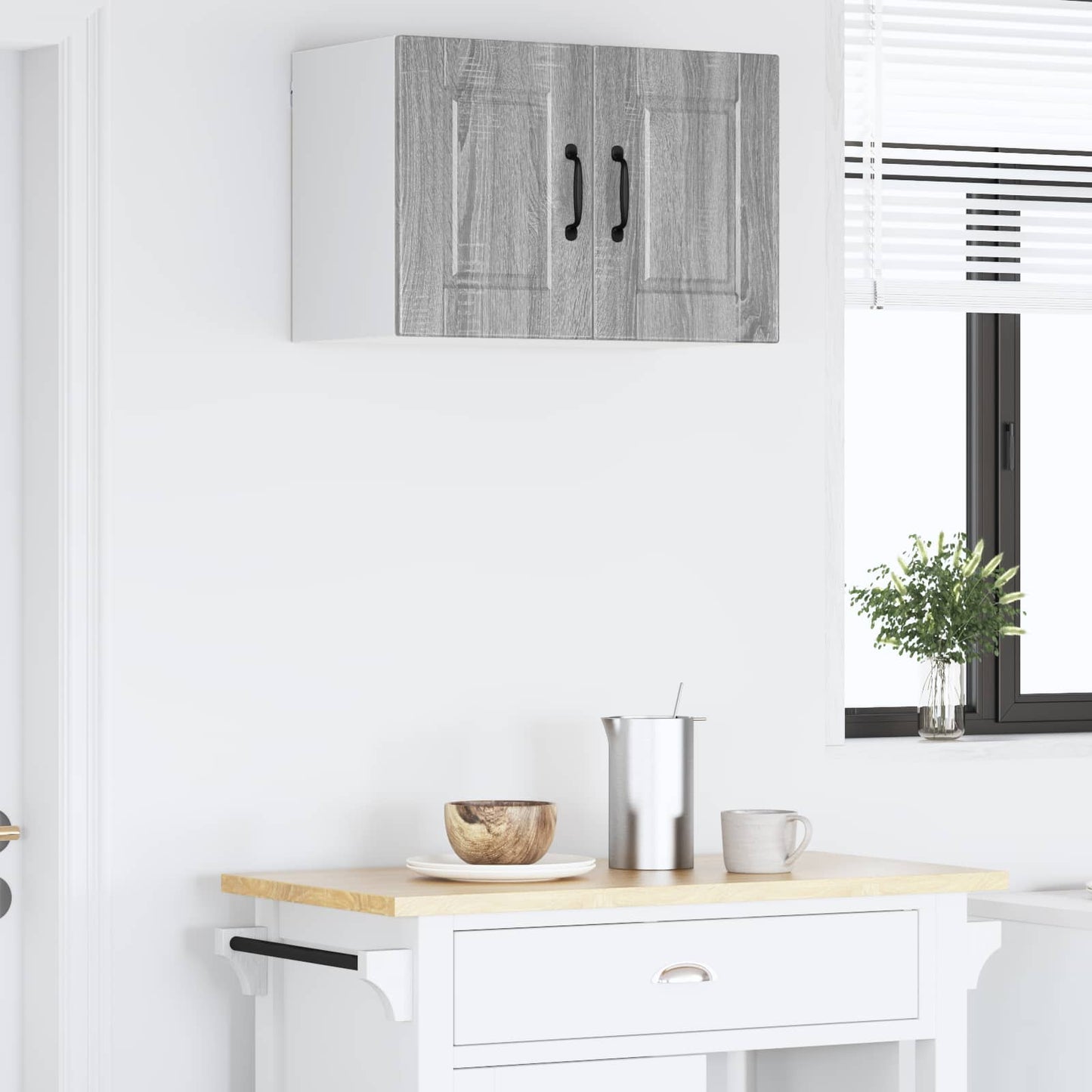 vidaXL Wall Cabinet PORTO Grey Sonoma 60 x 31 x 40 cm Engineered Wood