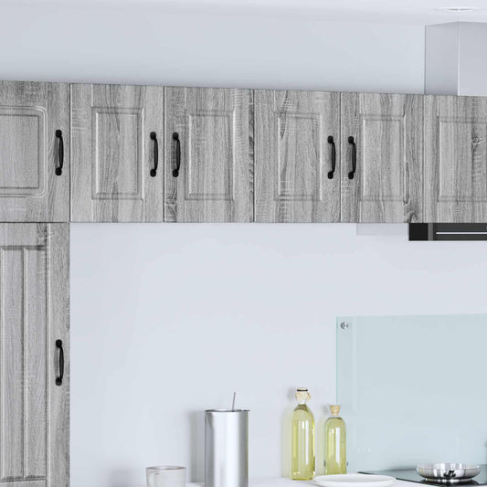 vidaXL Wall Cabinet PORTO 2 pcs Grey Sonoma 60 x 31 x 40 cm