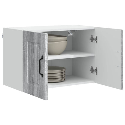 vidaXL Wall Cabinet PORTO 2 pcs Grey Sonoma 60 x 31 x 40 cm