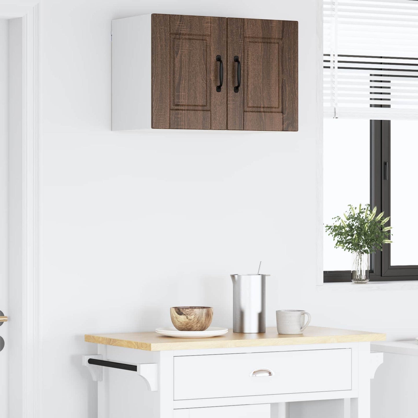 vidaXL Wall Cabinet PORTO Brown Oak 60 x 31 x 40 cm Engineered Wood