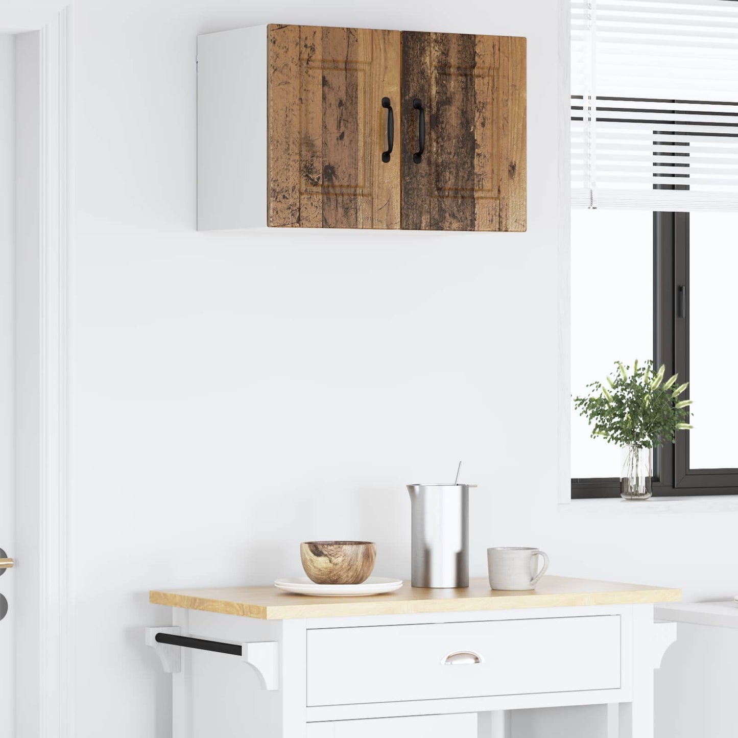 vidaXL Wall Cabinet PORTO Old Wood 60 x 31 x 40 cm Engineered Wood