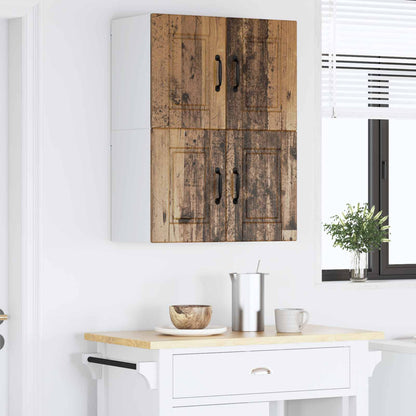 vidaXL Wall Cabinet PORTO 2 pcs Old Wood 60 x 31 x 40 cm