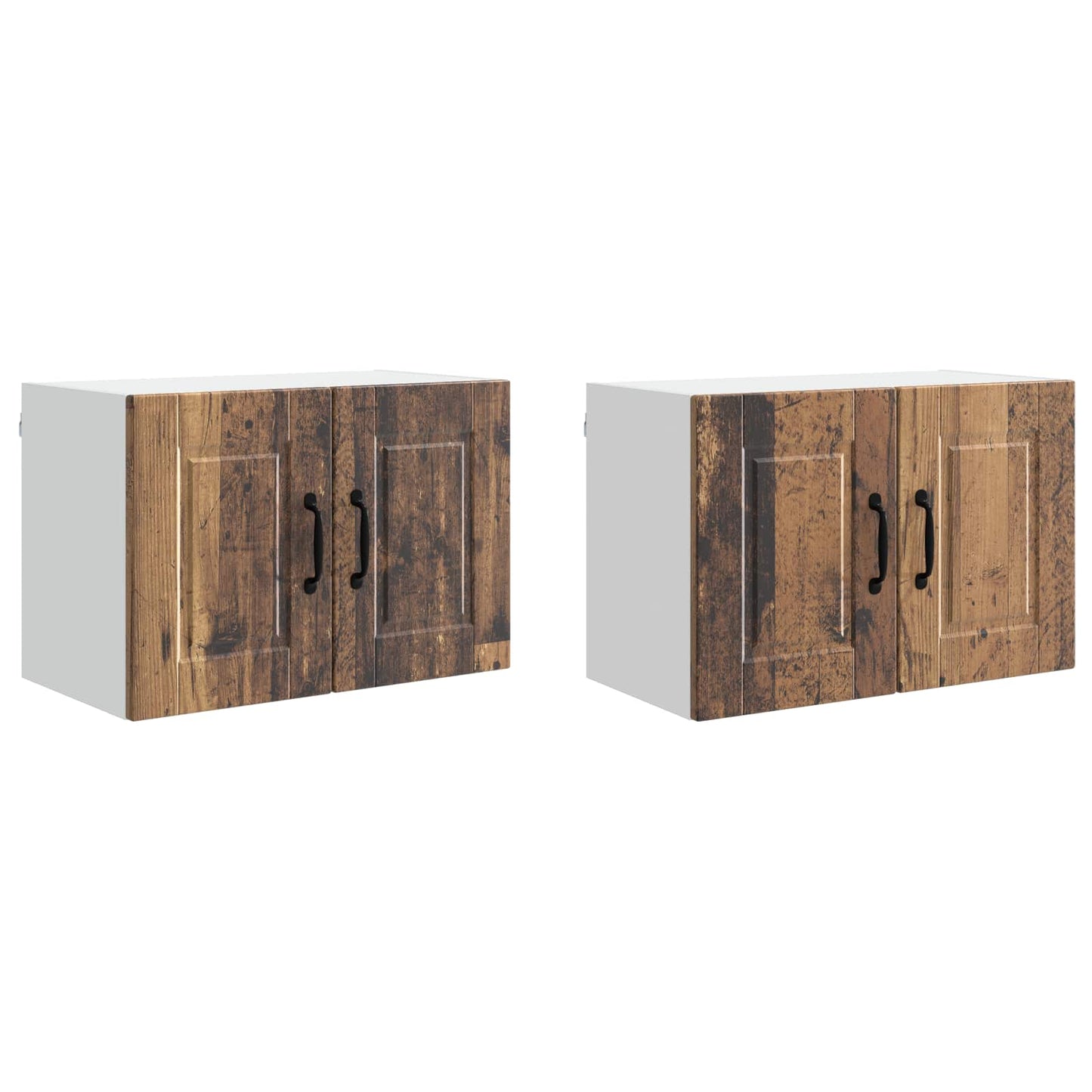 vidaXL Wall Cabinet PORTO 2 pcs Old Wood 60 x 31 x 40 cm