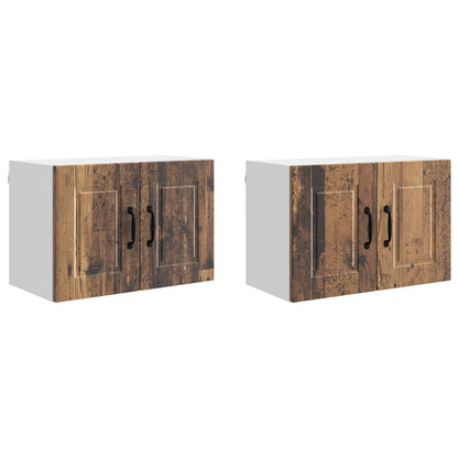 vidaXL Wall Cabinet PORTO 2 pcs Old Wood 60 x 31 x 40 cm
