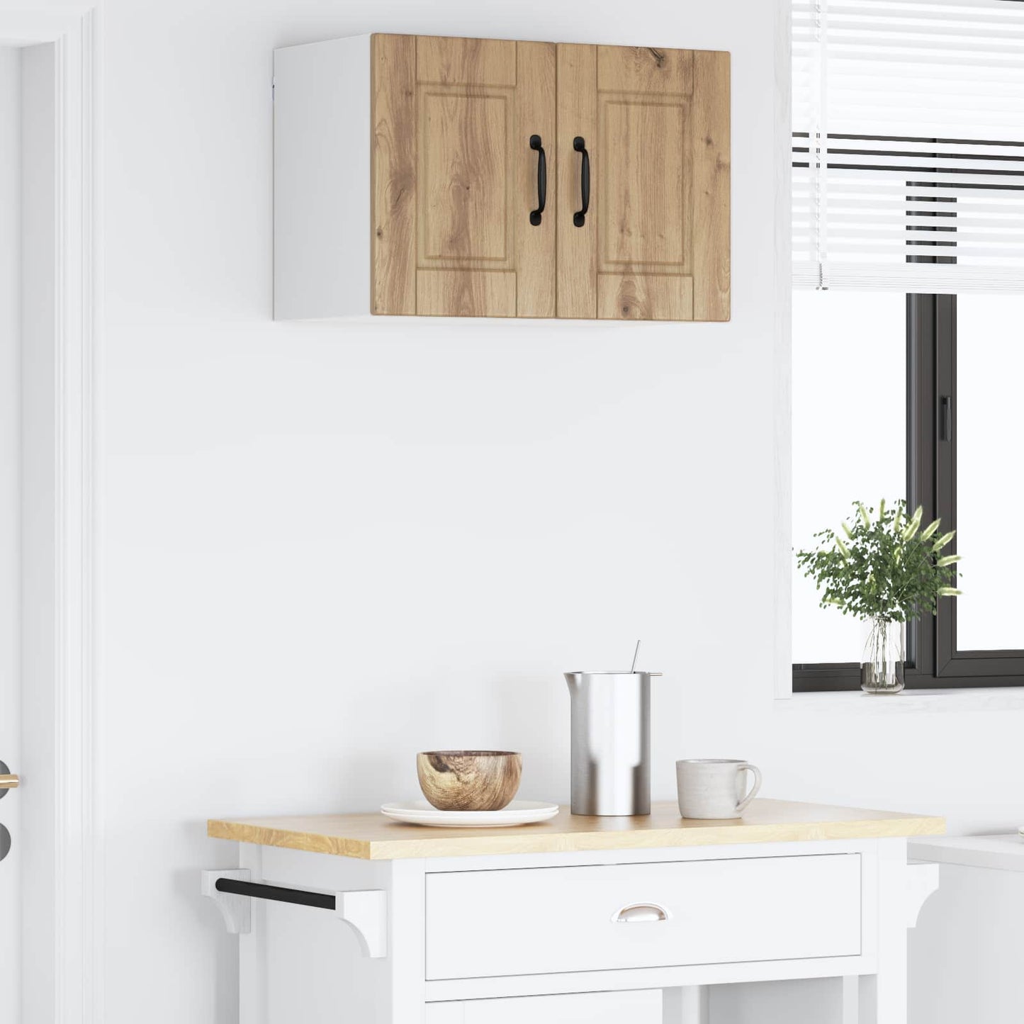 vidaXL Wall Cabinet PORTO Artisan Oak 60 x 31 x 40 cm Engineered Wood