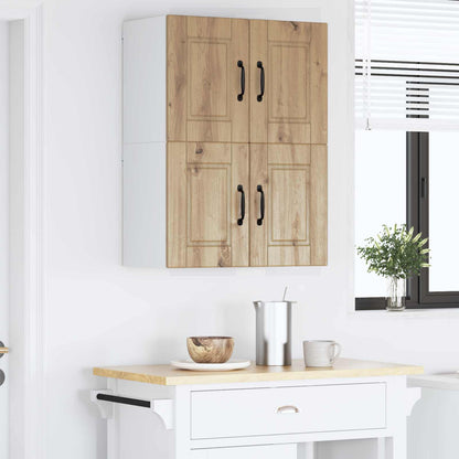 vidaXL Wall Cabinet PORTO 2 pcs Artisan Oak Engineered Wood