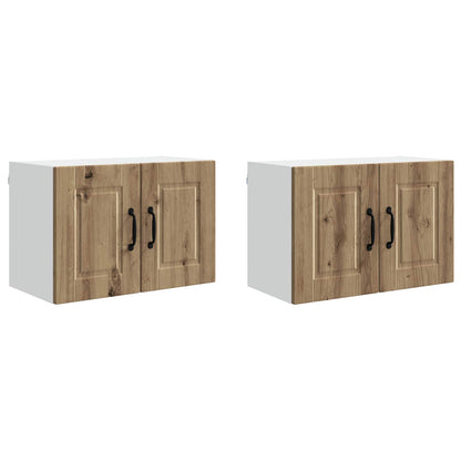 vidaXL Wall Cabinet PORTO 2 pcs Artisan Oak Engineered Wood