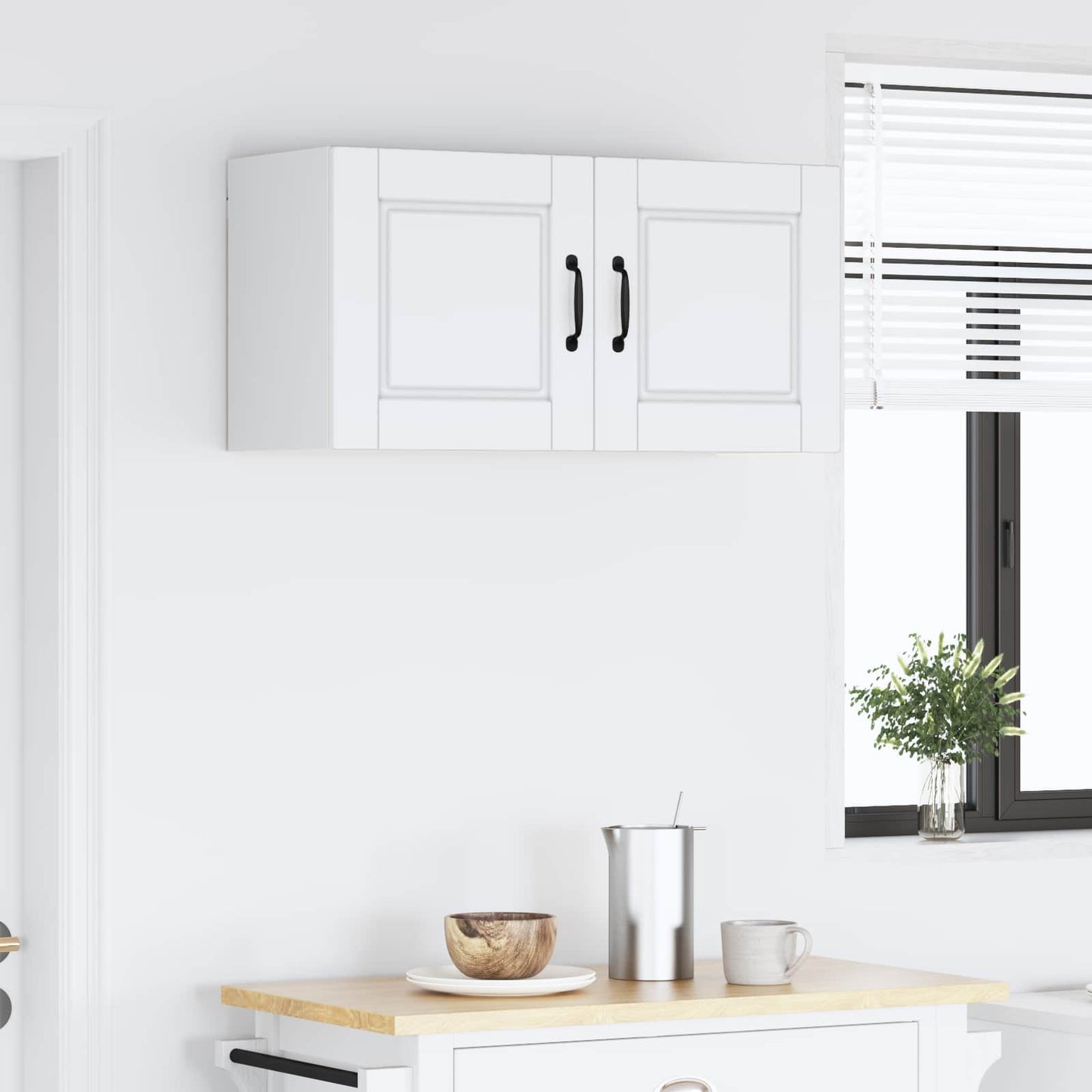 vidaXL Wall Cabinet PORTO White 80 x 31 x 40 cm Engineered Wood