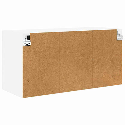 vidaXL Wall Cabinet PORTO White 80 x 31 x 40 cm Engineered Wood