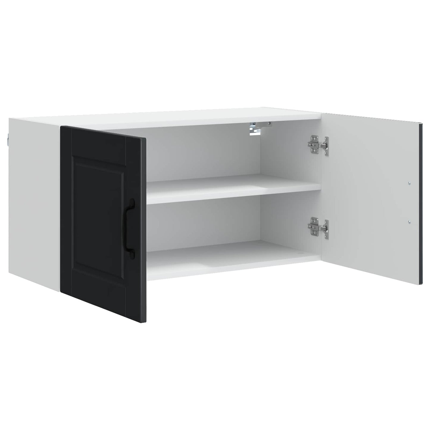 vidaXL Wall Cabinet PORTO Black 80 x 31 x 40 cm Engineered Wood