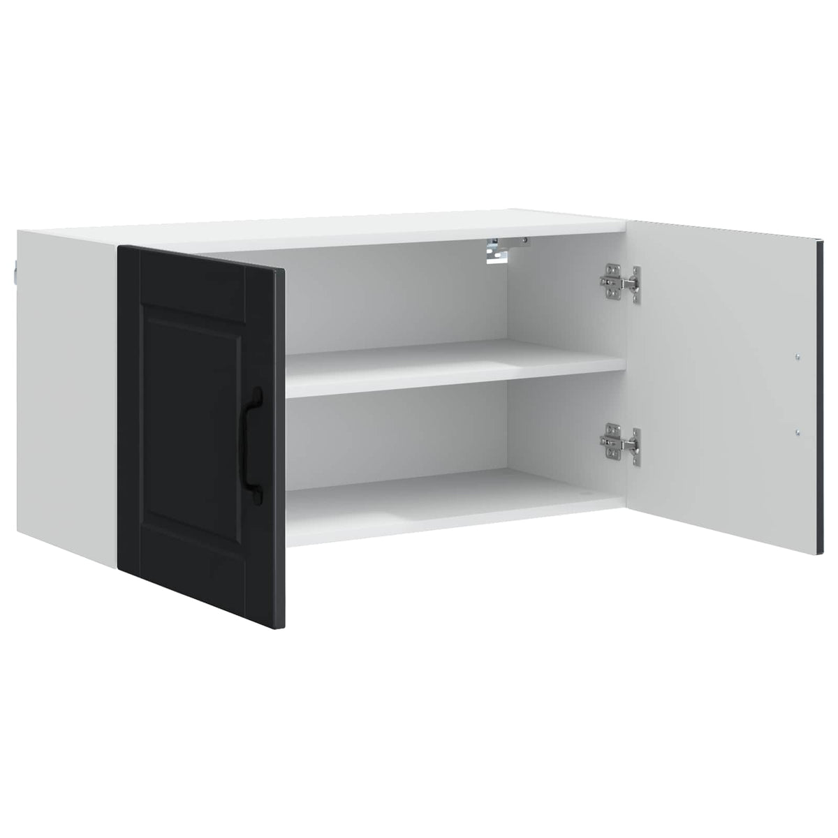 vidaXL Wall Cabinet PORTO Black 80 x 31 x 40 cm Engineered Wood