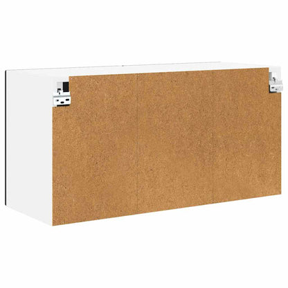 vidaXL Wall Cabinet PORTO Black 80 x 31 x 40 cm Engineered Wood