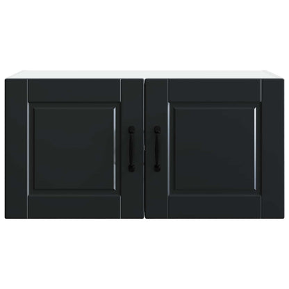 vidaXL Wall Cabinet PORTO Black 80 x 31 x 40 cm Engineered Wood