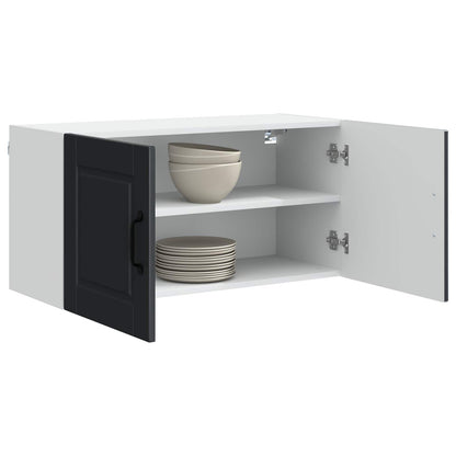 vidaXL Wall Cabinet PORTO Black 80 x 31 x 40 cm Engineered Wood
