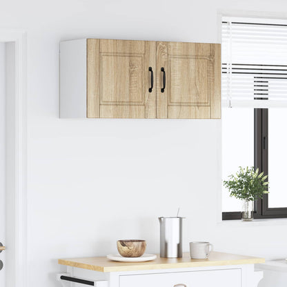 vidaXL Wall Cabinet PORTO Sonoma Oak 80 x 31 x 40 cm Engineered Wood