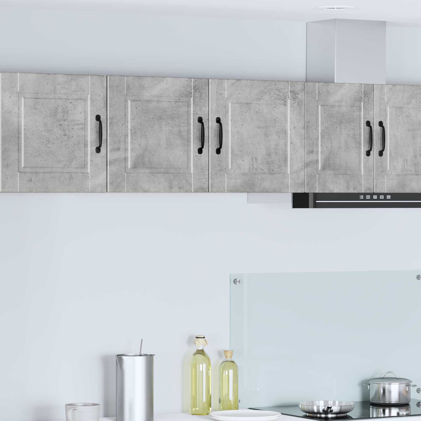 vidaXL Wall Cabinet PORTO Concrete Grey 80 x 31 x 40 cm