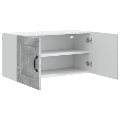 vidaXL Wall Cabinet PORTO Concrete Grey 80 x 31 x 40 cm