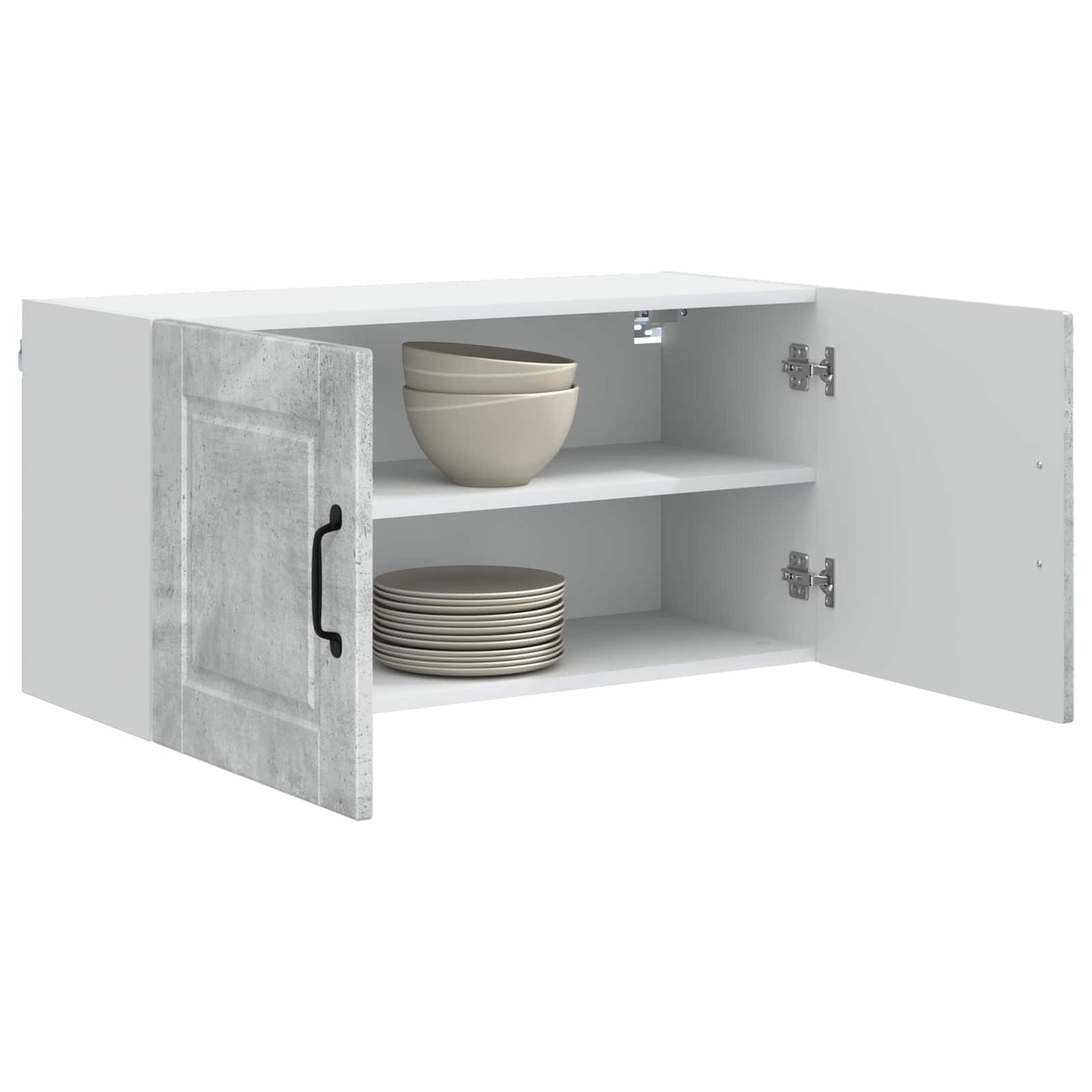 vidaXL Wall Cabinet PORTO Concrete Grey 80 x 31 x 40 cm