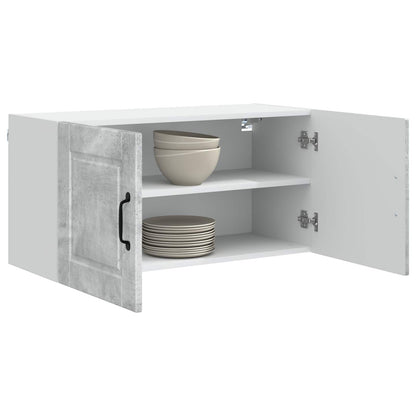 vidaXL Wall Cabinet PORTO Concrete Grey 80 x 31 x 40 cm