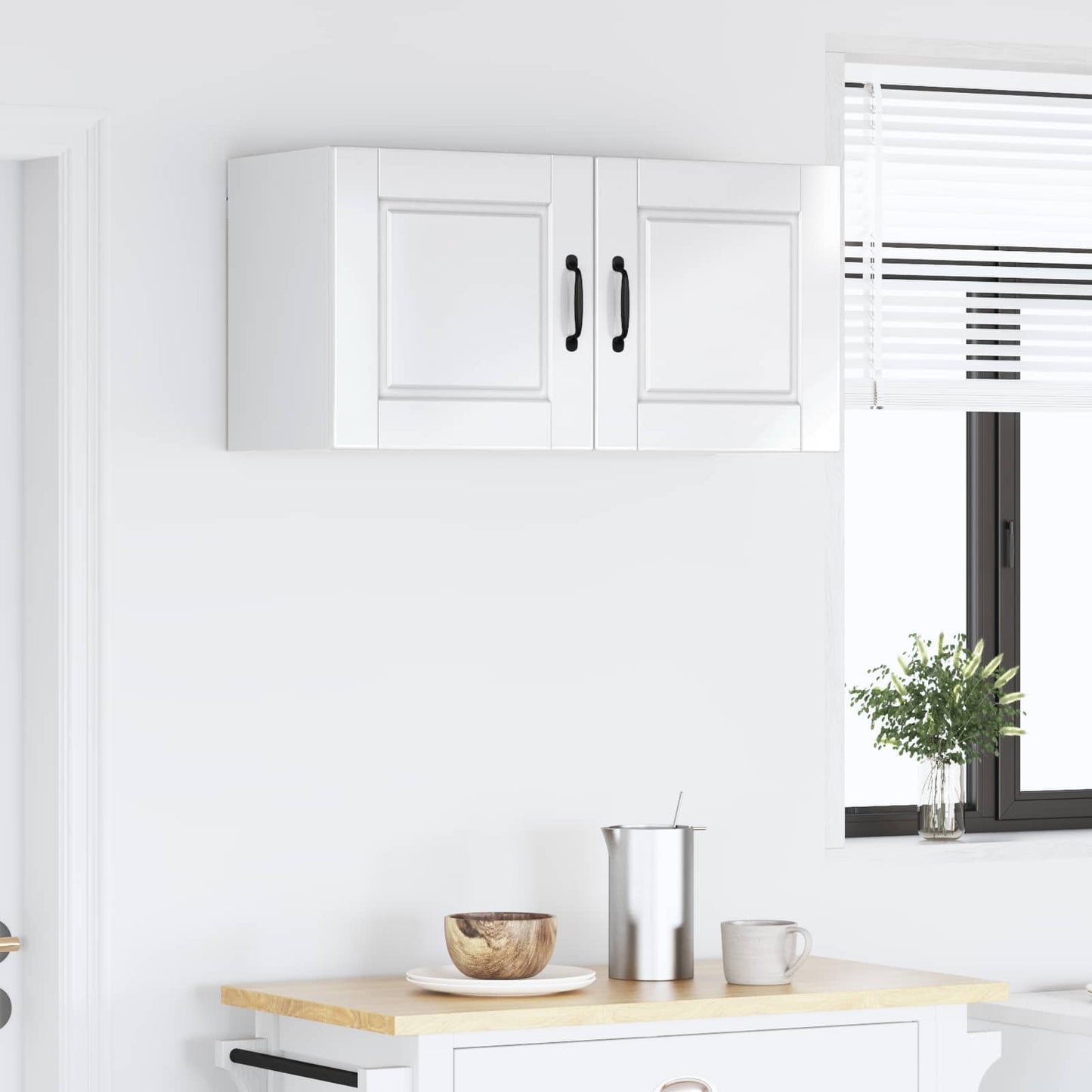 vidaXL Wall Cabinet PORTO High Gloss White 80 x 31 x 40 cm