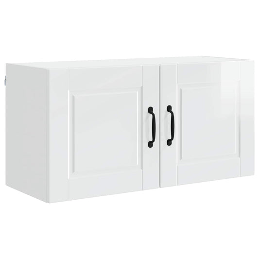 vidaXL Wall Cabinet PORTO High Gloss White 80 x 31 x 40 cm