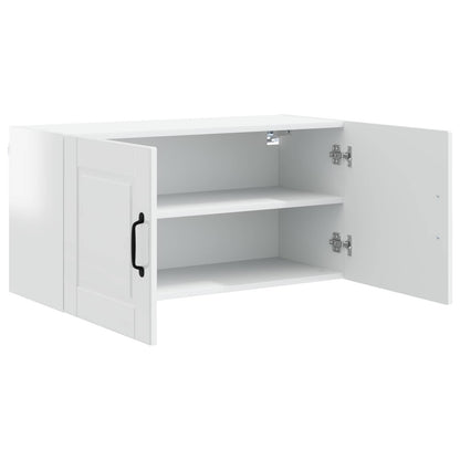 vidaXL Wall Cabinet PORTO High Gloss White 80 x 31 x 40 cm