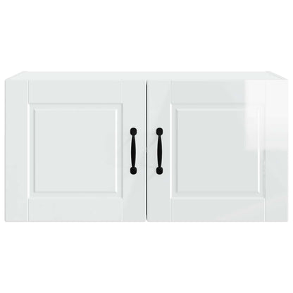 vidaXL Wall Cabinet PORTO High Gloss White 80 x 31 x 40 cm