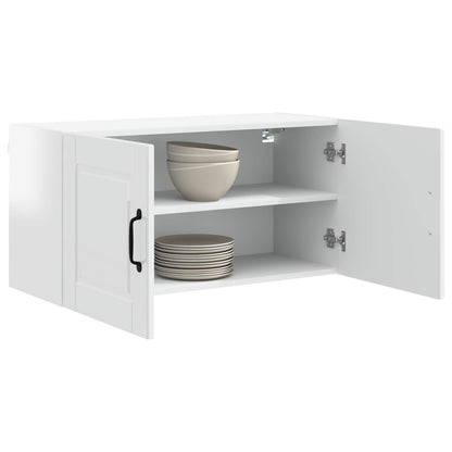 vidaXL Wall Cabinet PORTO High Gloss White 80 x 31 x 40 cm