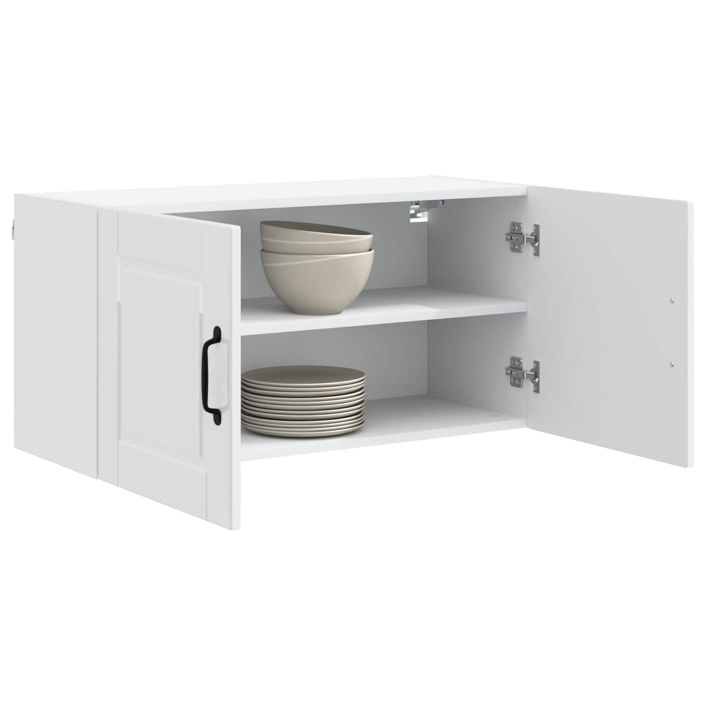 vidaXL Wall Cabinet PORTO High Gloss White 80 x 31 x 40 cm
