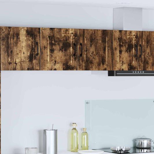vidaXL Wall Cabinet PORTO Smoked Oak 80 x 31 x 40 cm Engineered Wood