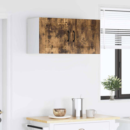 vidaXL Wall Cabinet PORTO Smoked Oak 80 x 31 x 40 cm Engineered Wood